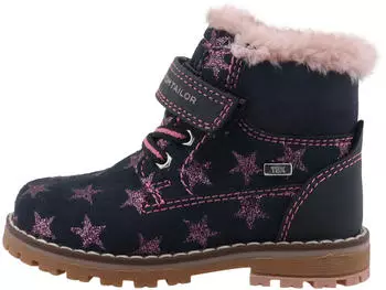 Tom Tailor Winter Boots with Velcro Fastener navy/rosa