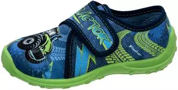 Fischer House Shoe with Velcro Fastener blaubunt