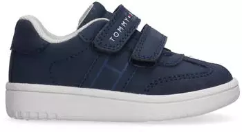 Tommy Hilfiger Sneaker Casual Shoe, Low Shoe, Velcro Shoe in Retro Look blau