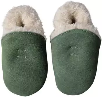 Dotty Fish Barefoot Slippers SuedeSlippers grün
