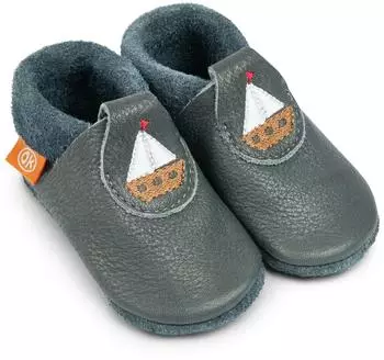 Orangenkinder Schiffchen blaugrau