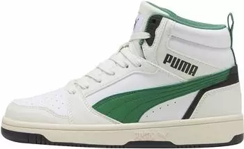 Puma Rebound V6 Mid Kids (393831) grau/archive green/puma white