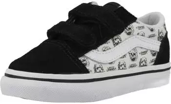Vans Toddler Old Skool V skulls schwarz