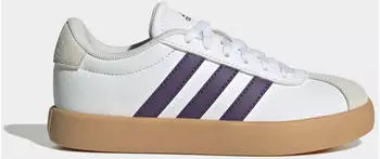 Adidas VL Court 3.0 Kids ftwwht/violet/gum3 – Adidas VL Court 3.0 Kids – dämpfende Kinderschuhe mit Lederverstärkung