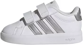 Adidas GRAND COURT 3.0 KIDS ftwr white/silver met.