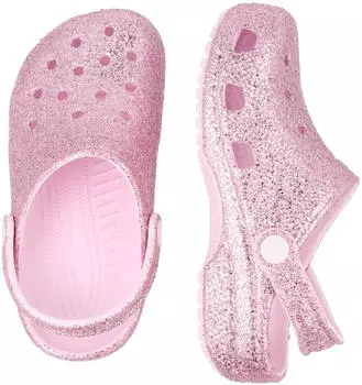 Crocs Classic Chunky Glitter Clogs pink milk