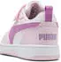 Puma Rebound V6 Lo AC+ Sneaker with Velcro Kids orchidee/rosé/weiß