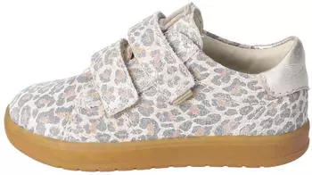 Pepino Leather First Walking Shoes beige/brokat/gold/schwarz