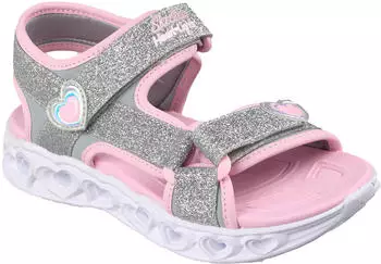 Skechers Heart Lights Sandals silberfarben/rosa