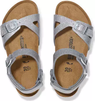 Birkenstock Rio AS Kids Narrow Fit Strappy Sandal silber