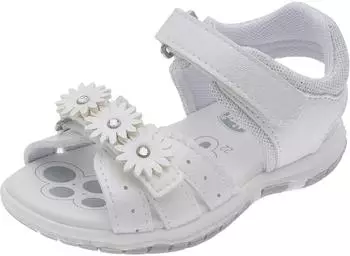 Chicco Girls Sandals with Double Velcro Closure wei&szlig;