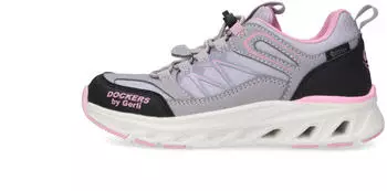 Dockers by Gerli Sneaker with Quick Fastener grau/rosa/schwarz