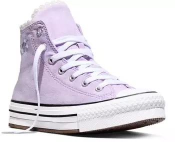 Converse Chuck Taylor All Star Eva Lift Platform Bubble Flowers Sneaker lavender latte/weiß/schwarz
