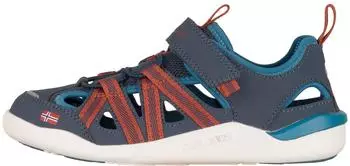 Trollkids Kids Saltfjord Barefoot Sandal mystic blue/red clay/summer blue