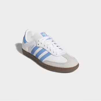 Adidas SAMBA OG Sneaker for Kids & Juniors ftwr white/blue fusion/gum 5