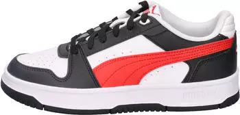 Puma Rebound Slam Lo Jr puma schwarz/for all time rot/puma wei&szlig;