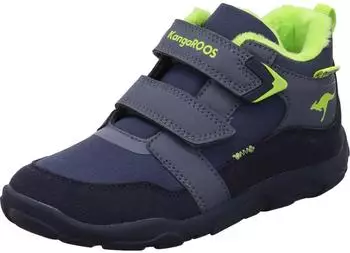 KangaROOS K-BXK GRASHOPPER MID V Sneaker Barefoot Shoe with Warm Lining dk navy/lime