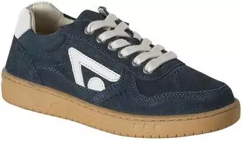 Vertbaudet Lace-Up Leather Sneakers navy