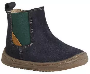 Vertbaudet Lederboots mit Zier-Einsatz marine