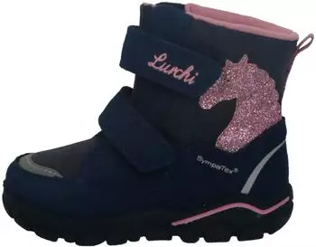 Lurchi Velcro Shoe dkblue pink
