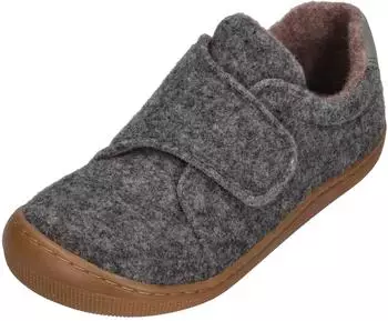 Koel DAN FELT Kids Slippers with Velcro Closure dark grey
