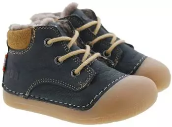 Koel AVA Soft, Squishy Lambswool Lined Barefoot Shoes Lace-Up 110 blue