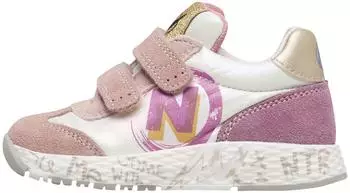 Naturino Leather and Fabric Sneakers hellpink