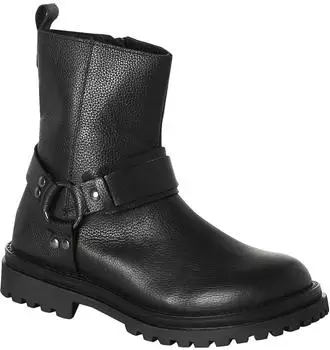 Vertbaudet Leather Boots with Zip schwarz