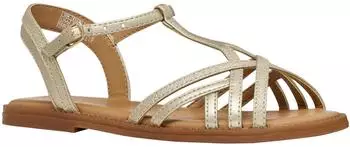Geox Sandals Faux Leather Strappy Sandal platinum