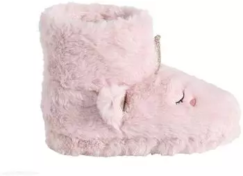 Vertbaudet Lined Slippers with Leopard Pattern for Kids rosa einhorn glitzer