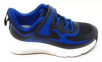Geox PRO-Ran Ergonomic Children's Shoes with Velcro and Elastic Laces schwarz/blau