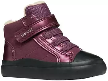 Geox B Gisli Girl Toddler Shoe Winter Boots with Velcro Strap lila metallic