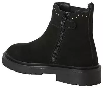 Vertbaudet Leather Boots Girls schwarz