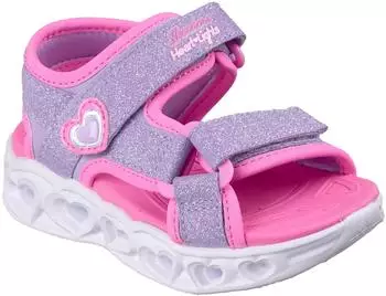 Skechers Heart Lights Sandals Sandal with Velcro Closure lavendel/rosa