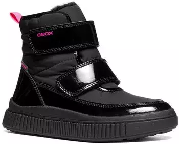 Geox J Laquinny Girl B AB Winter Boots schwarz/pink