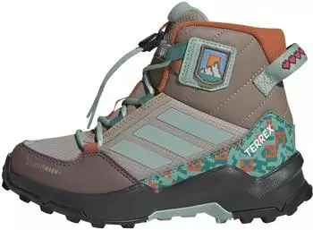 Adidas Terrex Ax4r Mid CLIMAWARM+ Kids trace khaki/hazy green/earth strata