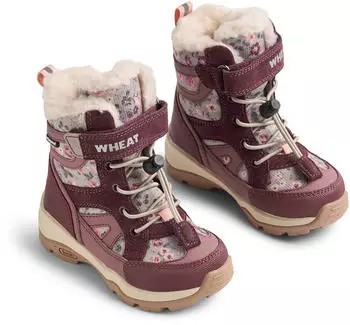 Wheat Winterboot Dixie Tex Stiefel grey moon flowers