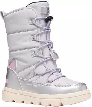 Geox Stiefel Lederimitat/Textil Snowboots silber
