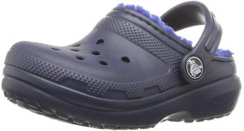 Crocs Kids Fuzz Lined Clog (203506) navy/cerulean blue