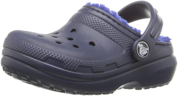 Crocs Kids Fuzz Lined Clog (203506) navy/cerulean blue