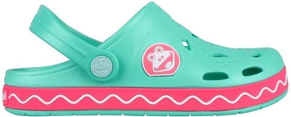 Coqui Shoes Kids Clogs froggy mint/new rouge