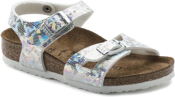 Birkenstock Rio Kids Mikrofaser Hologram silver (schmal)