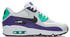 Nike Air Max 90 Leather GS white/black/hyper jade/court purple