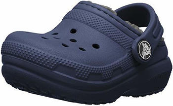 Crocs Kids Fuzz Lined Clog (203506) navy/charcoal