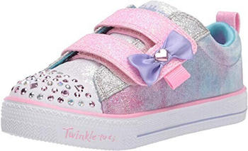 Skechers Shuffle Lites (20320N) light pink textile/turquoise/silver trim