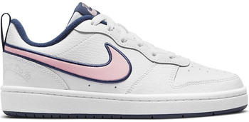 Nike Kids Trainers Court Borough Low 2 white/pink glaze/midnight navy