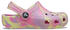 Crocs Kids Classic Tie-Dye Graphic Clog (205451) pink lemonade/multi