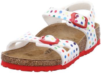 Birkenstock Rio Kids Rivet Logo Micro Fibre digital dots white (narrow)