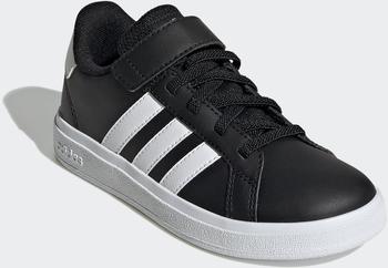 Adidas Grand Court Kids (Elastic Lace And Top Strap) (GW6513) core black/cloud white/core black