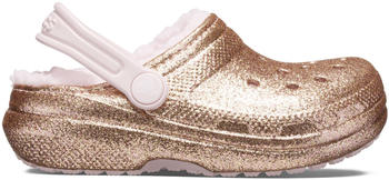 Crocs Kids Classic Glitter Clog (207462) gold/barely pink